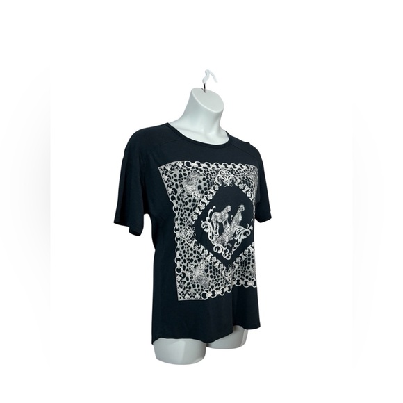 ZARA W&B Collection, Leopard Print T-Shirt, Medium, Charcoal & White - Picture 8 of 11